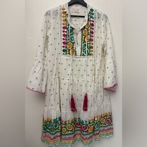 Miss June Paris Boho White‎ Dress Size M